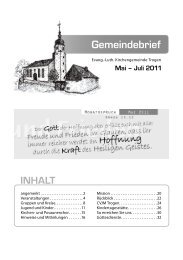 Gemeindebrief - Kirchengemeinde Trogen