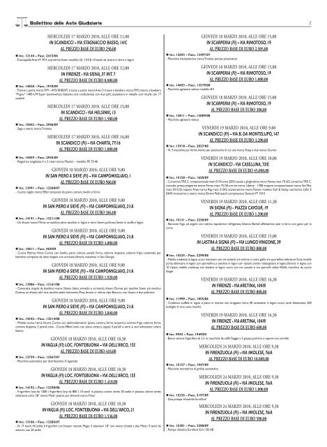 N. 9 - Mercoledì 10 Marzo 2010 - ISVEG Istituto Vendite Giudiziarie