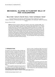 mechanical alloying in planetary mills of high accelerations