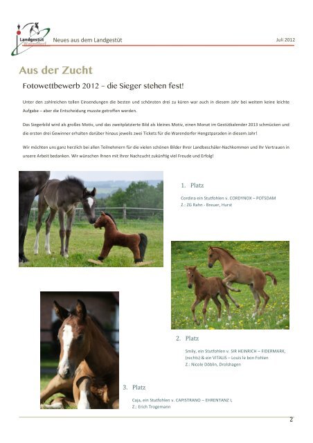 Newsletter Juli 2012 - Landesregierung Nordrhein-Westfalen