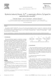 Hydrotris(indazolyl)borate, Tp4Bo, a surprisingly effective Tp ligand ...