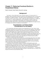 Chapter 11. Reducing Functional Decline in Hospitalized Elderly