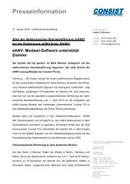 Presseinformation - Consist Software Solutions GmbH
