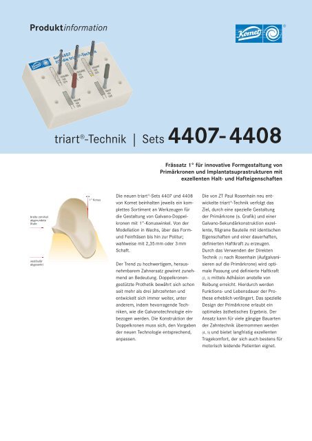 triart®-Technik | Sets 4407- 4408 - Kometdental.de