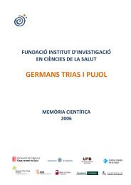 germans trias i pujol - Fundació Institut d'Investigació en Ciències de ...