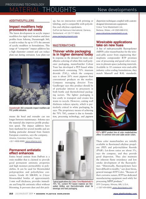 Modern Plastics Worldwide - July/August 2009 - dae uptlax