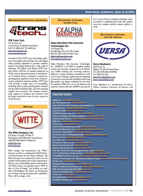 Modern Plastics Worldwide - July/August 2009 - dae uptlax