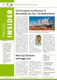 GGI Insider Issue No. 35 - February 2008 - Geneva Group International