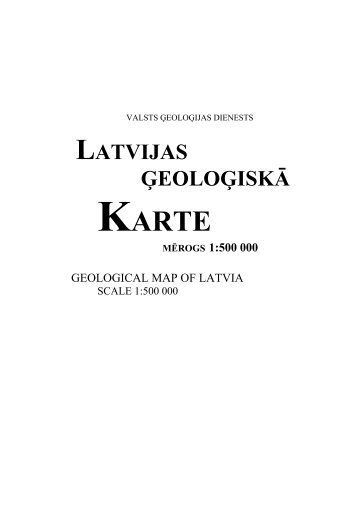 Latvijas ģeoloģiskā karte M 1:500 000 - Latvijas Universitāte