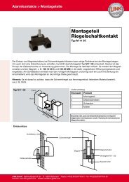Montageteil Riegelschaltkontakt - LINK GmbH