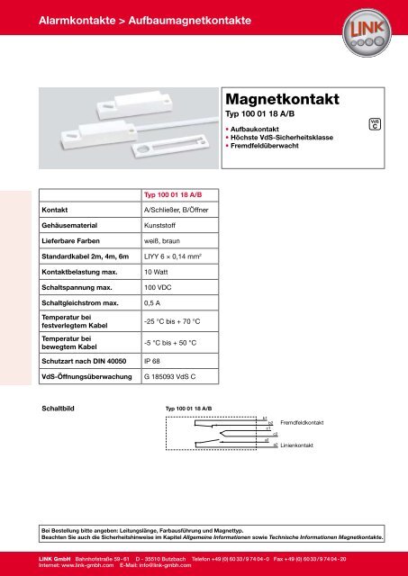 Magnetkontakt - LINK GmbH