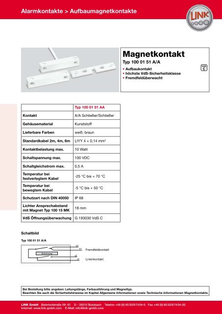 Magnetkontakt - LINK GmbH