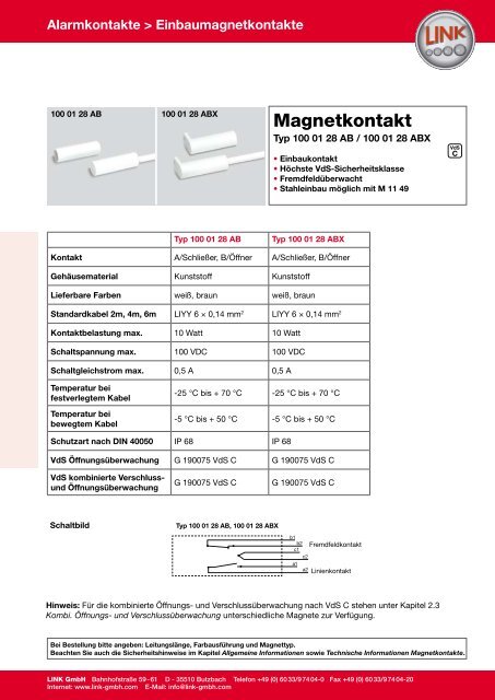 Magnetkontakt - LINK GmbH