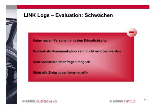 Moderierte Online-Blogs - Entdeckungsreise in die ... - LINK qualitative