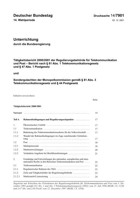 Deutscher Bundestag Unterrichtung - DIP - Deutscher Bundestag