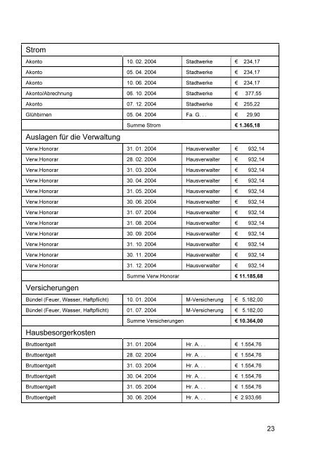 BETRIEBSKOSTENABRECHNUNG - Mieterecho