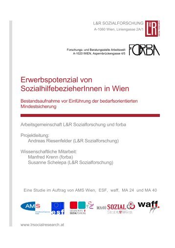Erwerbspotenzial von SozialhilfebezieherInnen in Wien - L&R ...