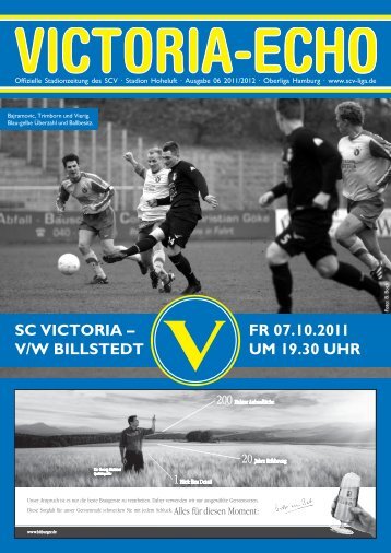 SC ViCtoria – V/W BillStedt Fr 07.10.2011 um 19.30 uhr