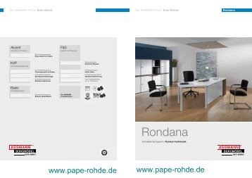 ASSMANN Büromöbel Prospekt Rondana ... - Pape+Rohde