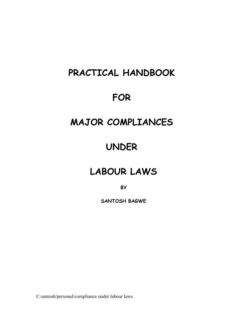 practical handbook for major compliances under labour laws - Cifo