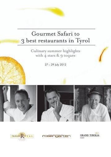 Gourmet Safari to 3 best restaurants in Tyrol - Rosengarten