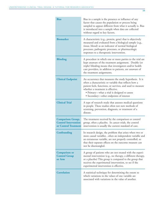 Understanding Clinical Trial Design - Research Advocacy Network