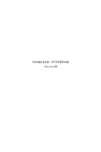 INORGANIC SYNTHESES