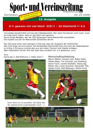 Sport- und Vereinszeitung vom 02.10.2009 - SC Dortelweil