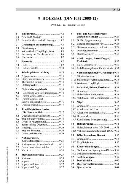 Bautabellen