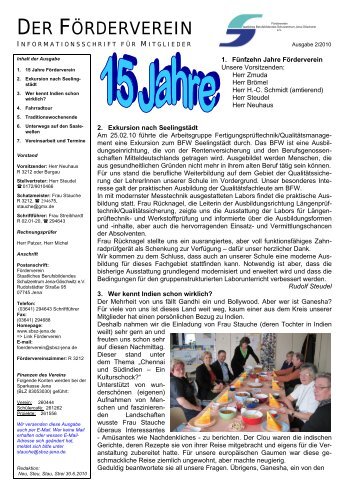 Der Förderverein 2 2010 (Download als pdf) - SBSZ - Jena Göschwitz