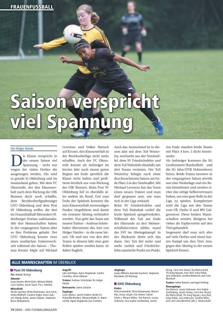 Auftakt 2010/2011 - SNOA - das fußballportal