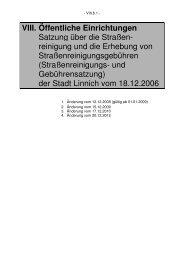 VIII. Öffentliche Einrichtungen Satzung über die ... - Stadt Linnich