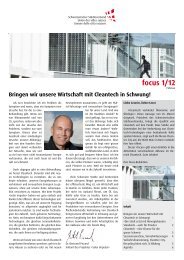 focus 1/12 - Februar: Cleantech - Schweizerischer Städteverband