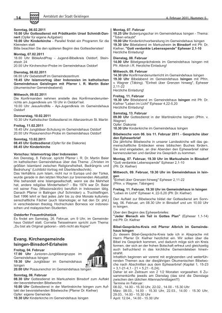 Amtsblatt Geislingen KW 5 - Stadt Geislingen