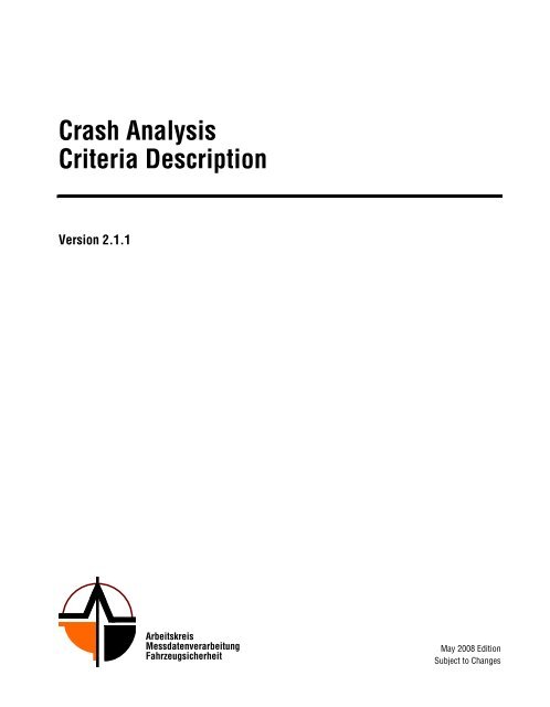 Crash Analysis Criteria Description - Crash-Network