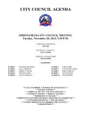 CITY COUNCIL AGENDA - Springfield City Clerk