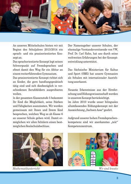 Elternmagazin Schuljahr 2012/2013 - Saxony International School