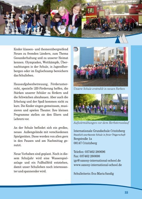 Elternmagazin Schuljahr 2012/2013 - Saxony International School