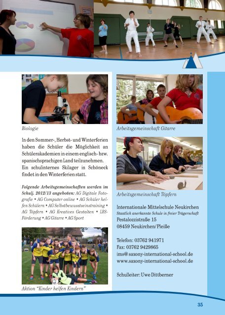 Elternmagazin Schuljahr 2012/2013 - Saxony International School