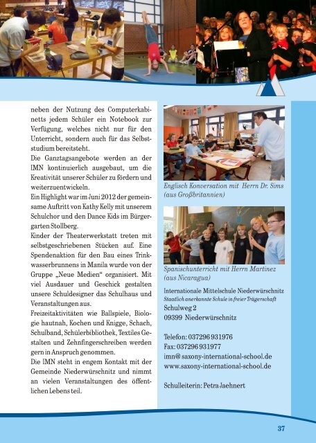 Elternmagazin Schuljahr 2012/2013 - Saxony International School