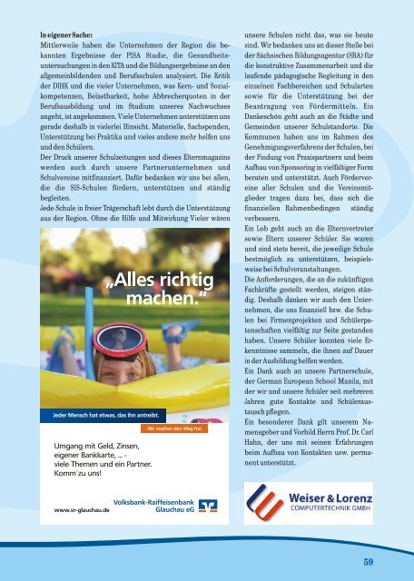 Elternmagazin Schuljahr 2012/2013 - Saxony International School