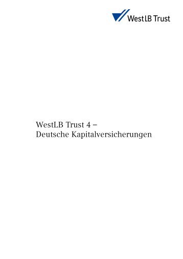 WestLB Trust 4 – Deutsche Kapitalversicherungen