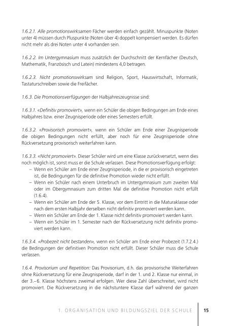 172. Jahresbericht der Stiftsschule Einsiedeln Schuljahr 2010/2011