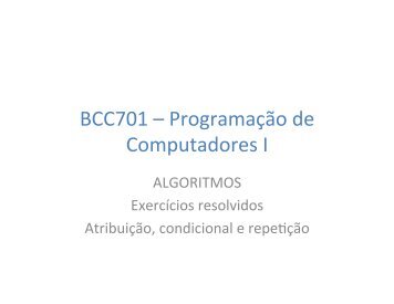 Exercícios Resolvidos Scilab - DECOM-UFOP