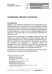 Verspätungen, Absenzen und Urlaube - Gymnasium Oberwil