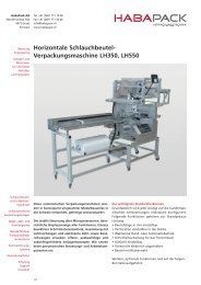 Verpackungsmaschine LH350, LH550 - Habapack