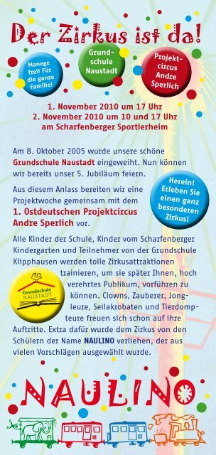 1. Ostdeutschen Projektcircus Andre Sperlich vor. - Grundschule ...