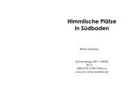 Himmlische Plätze in Südbaden - Kulturverlag ART+WEISE