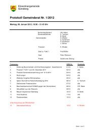 Protokoll Gemeinderat Nr. 1/2012 - Günsberg