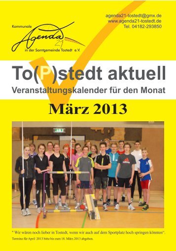 März 2013 - Kommunale Agenda 21 in der Samtgemeinde Tostedt eV